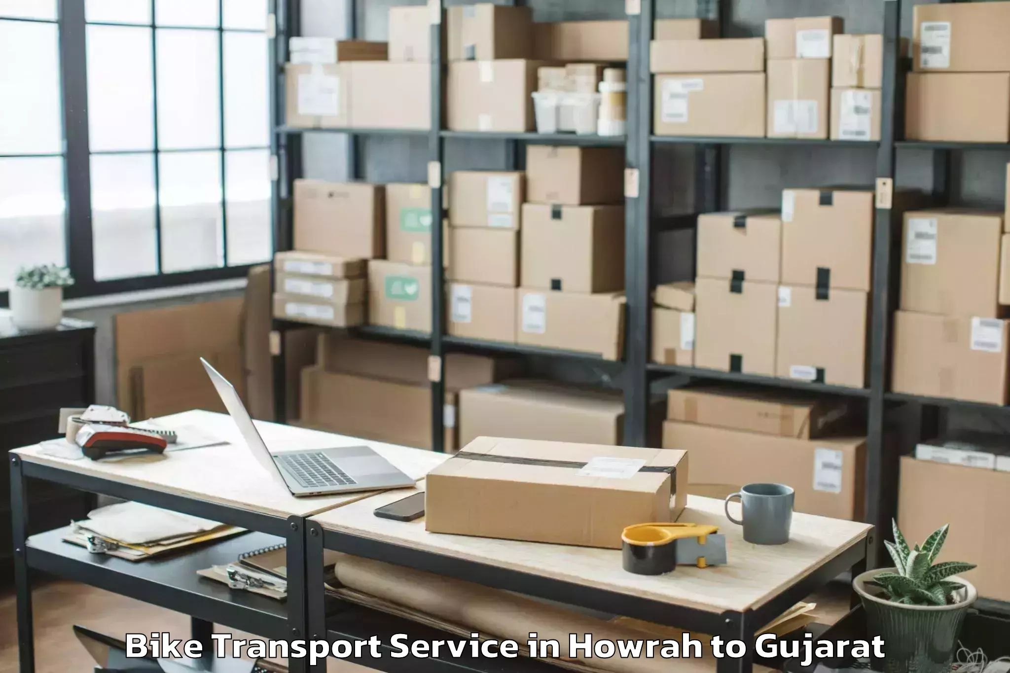 Book Your Howrah to Ambaji Bike Transport Today